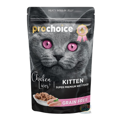 Pro Choice Chicken & Liver Pouch for Kitten Cats 85g