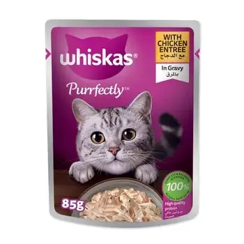 Whiskas Perfectly Year-Plus Chicken in Gravy – 85 g Sachet