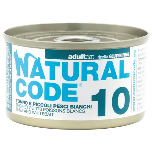 Natural Code Canned Tuna and White Fish Gluten Free for Adult Cats 85g