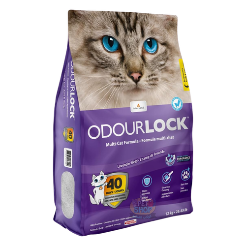 Intersand Odour Lock Cat Litter with Natural Lavender Scent – 12 kg
