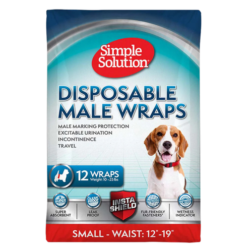 Simple Solution Male Dog Diapers - 12 Count - Small