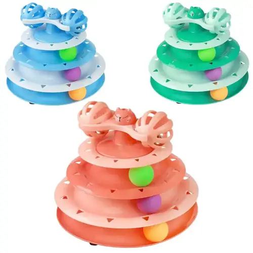 Cat Rolling Ball Action Tower Toy