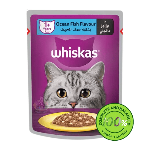  WHISKAS 1+ Years Ocean Fish Flavour in Jelly 80g
