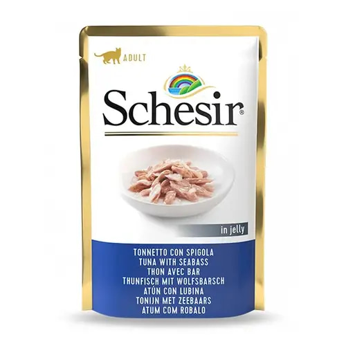 Cheezer Tuna Chunks with Sea Bass in Jelly for Adult Cats 85g