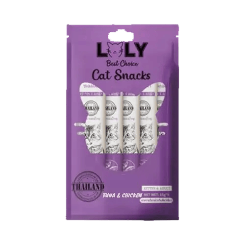 Lolly Tuna and Chicken Cat Treats 5 x 15g Envelopes