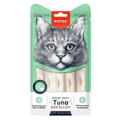Wanbee Creamy Tuna & Scallop Cat Treats 14g x 5