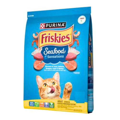 Purina Friskies Seafood Flavored Dry Cat Food for Adult Cats