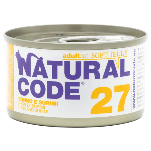 Natural Code Tuna & Surimi Jelly Cans for Cats 85g