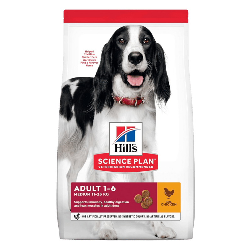 Hills Science Plan Dry Chicken Food for Medium Breed Adult Dogs 2.5kg
