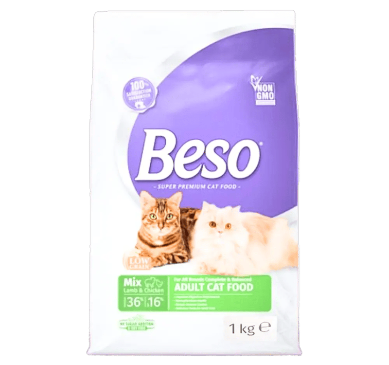 اكل قطط بيسو باللحم والدجاج  1kg