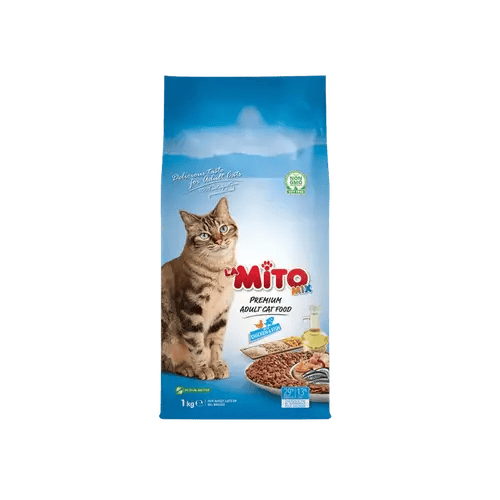 لا ميتو مكس اكل جاف بالدجاج والسمك للقطط البالغة 1kg