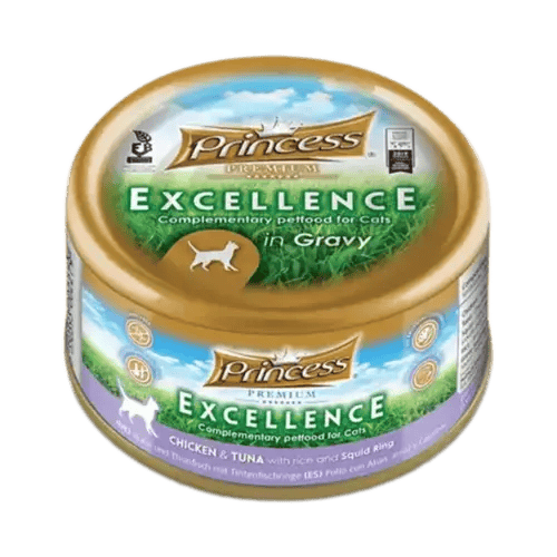 معلبات برينسيس دجاج وا تونه و الارز وحلقات المحار بالمرق 70g