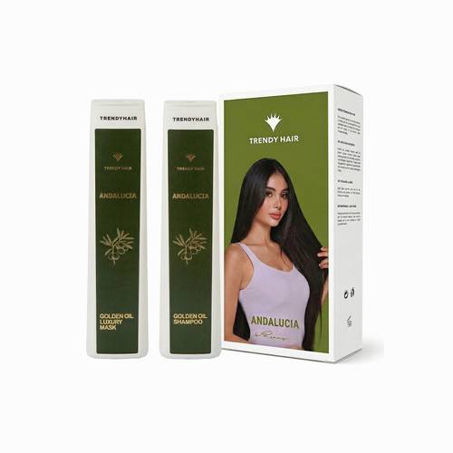 ترندي هير أندلوسيا شامبو وماسك بالتين وزيت الزيتون 300 مل × 2