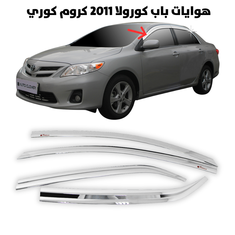 Window Visor Corolla 2011 Chrome Korean