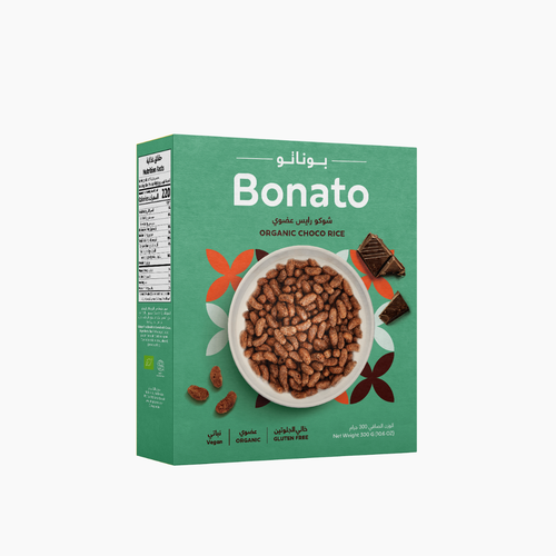 Organic Choco Rice Puffed Chocolate Cereal 300g Bonato