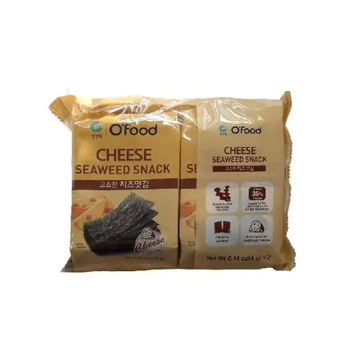 O'Food Seasoned Seaweed Snack with Cheese 2×4g