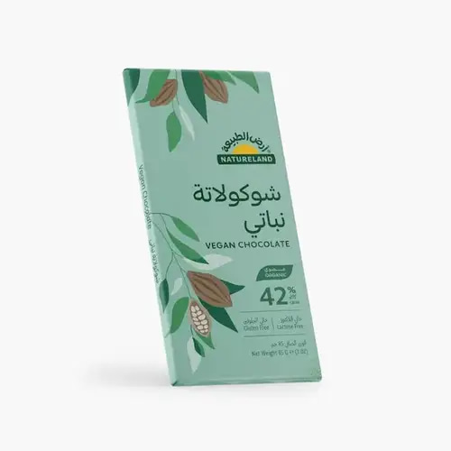شوكولاتة نباتي - خالي اللاكتوز 85جم عضوي ارض الطبيعة