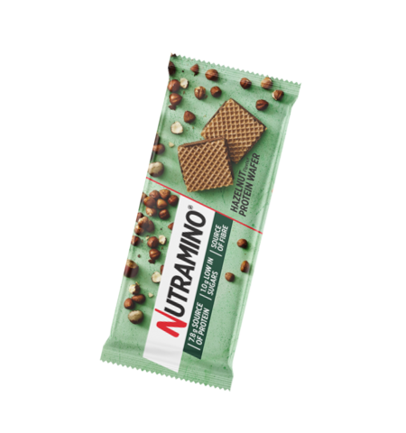 بسكويت ويفر عالي البروتين منخفض الكاربوهيدرات بالبندق 39جم نيترومينو Nutramino 