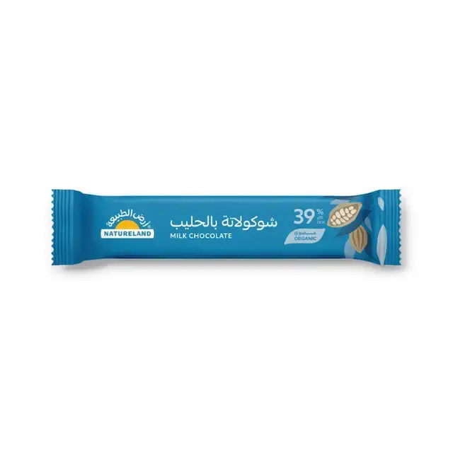شوكولاتة بالحليب 35جم عضوي ارض الطبيعة