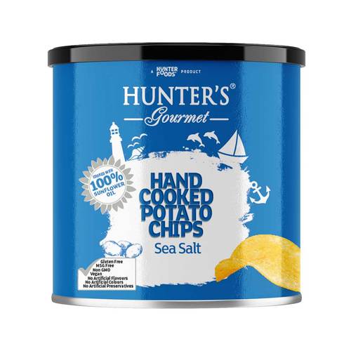 Hunter’s Hand Cooked Potato Chips 40g – Sea Salt