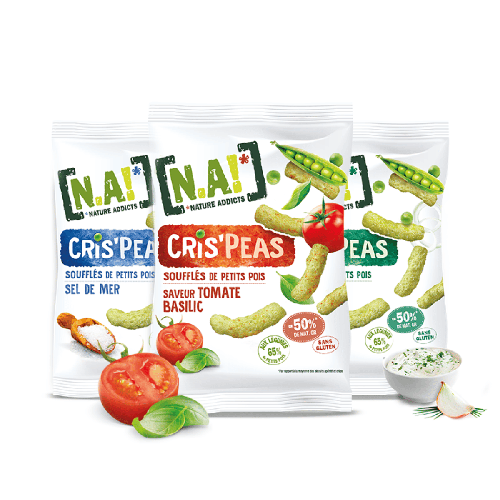 شيبس منتفخات البازلاء الخضراء مخبوز خالي اGluten Free Baked Green Pea Crisps 50g [Nلجلوتين مصدر ألياف مصدر بروتين 50جم نا