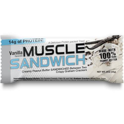 Muscle Sandwich Peanut Butter Vanilla Protein Bar 56g
