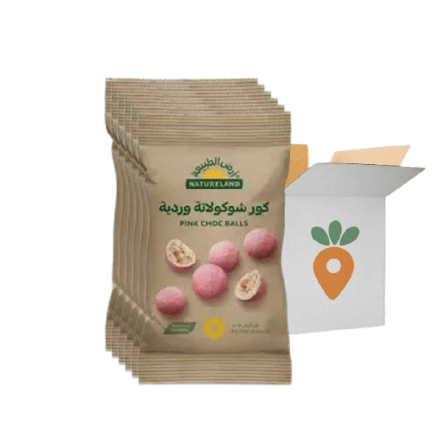 (Box) Natureland Pink Choc Balls 6x50g
