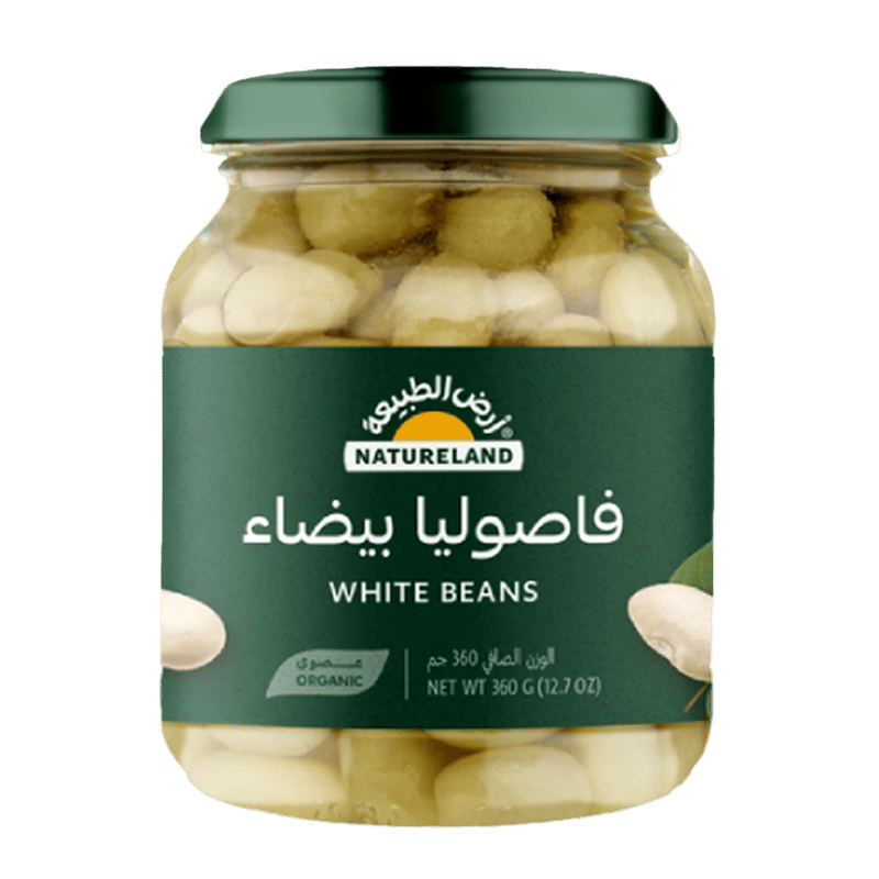 فاصوليا بيضاء 360جم عضوي أرض الطبيعة