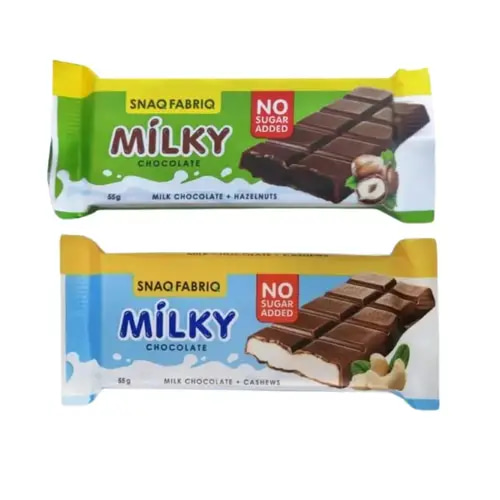 Snaq Fabriq Milky Chocolate with Nuts 55g No Sugar 