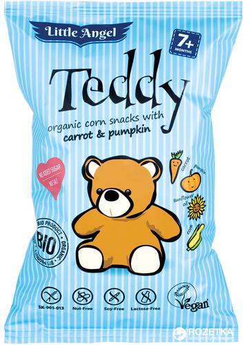 Teddy Organic corn snacks with Carrot & pumpkin 30g