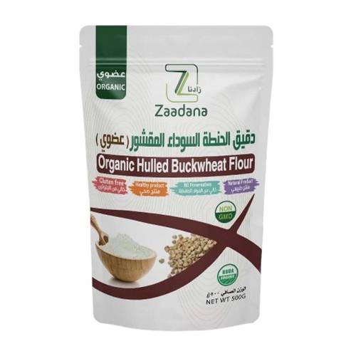 زادنا دقيق الحنطة السوداء عضوي مقشر 500 جم