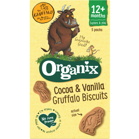 Organix Organic Cocoa Vanilla Biscuits +12M 5x20g