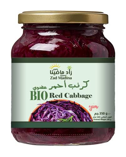 مخمر ملفوف احمر عضوي كرنب 350 جم - زاد ماضينا