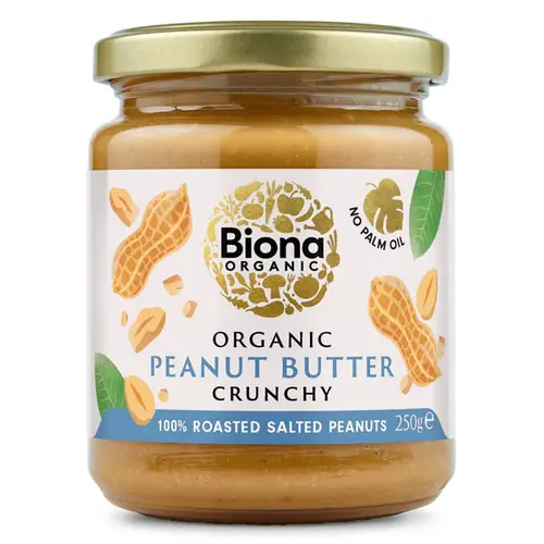 Biona Peanut Butter Organic Crunchy with sea salt 250g