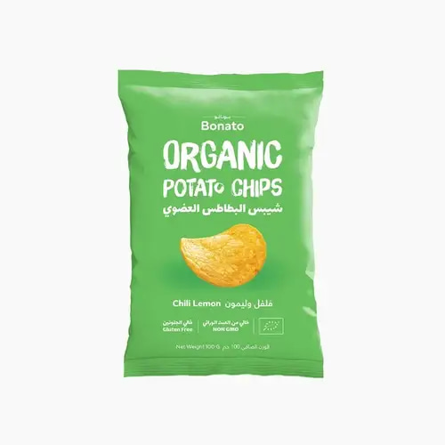 Organic Potato Chips Olive Oil Chili & Lemon 100g Bonato