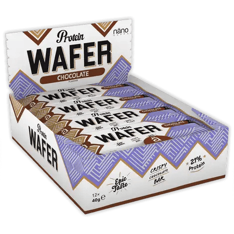(Box) NANOSUPPS Protein Wafer filled with cream 12x40g - Chocolate