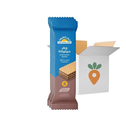 (Box of 20) Organic Chocolate Wafer with Probiotics - 30g - Natureland