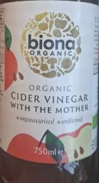 Biona Organic Apple Cider Vinegar with Mother – 750ml