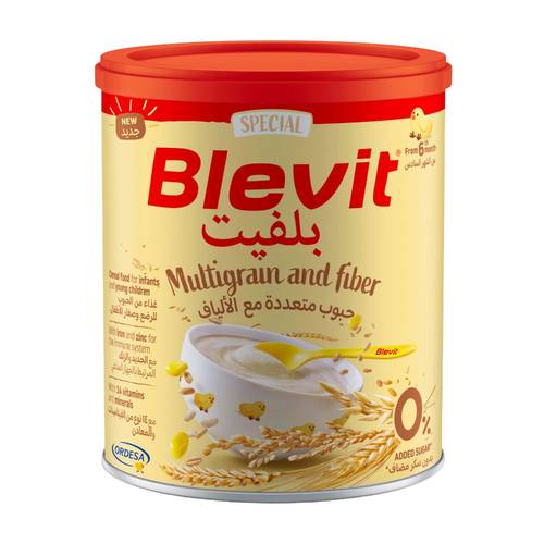Blevit Plus Multi-Grain Infant Cereal with Fiber, Iron & Zinc 250g No Added Sugar