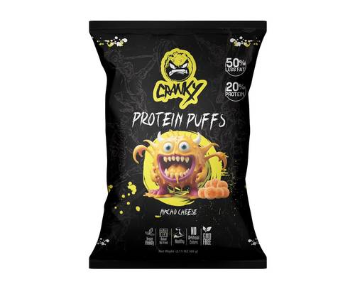 Cranky Protein Puffs - Nacho Cheese 60G