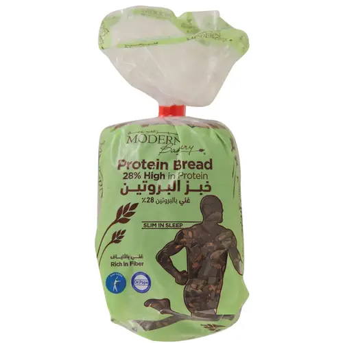 (مجمد) خبز توست عالي البروتين كيتو مصنوع من بروتين القمح 440جم المخبز الحديث Modern Bakery