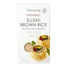 Organic Brown Sushi Rice 500g Clearspring
