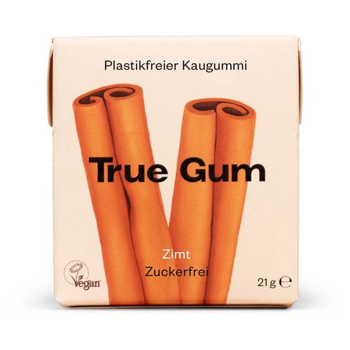 True Gum - Plastic Free Suger Free Chewing Gum - 21g - Cinnamon