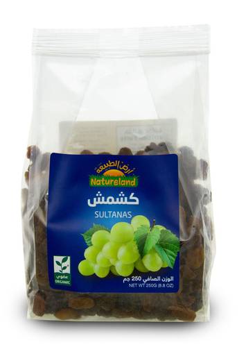 كشمش مجفف 250جم عضوي أرض الطبيعة