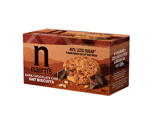 Nairn's E-Dark Chocolate Chip Oat Biscuits 200gm