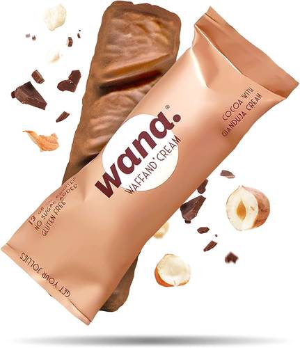 Wana Keto Protein Wafer Bar No Added Sugar Gluten-Free 43g – Hazelnut