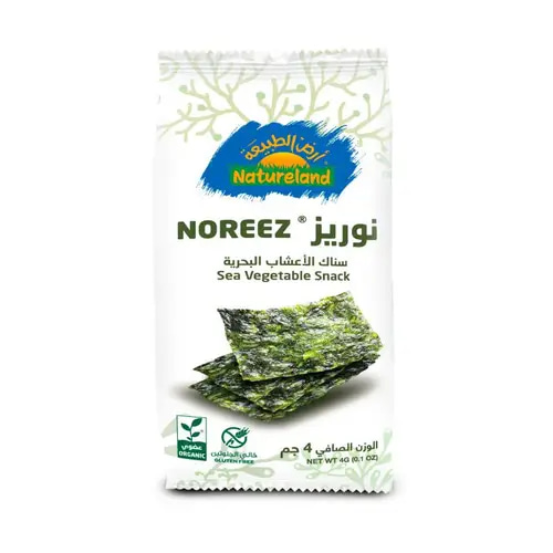 نوريز سناك الأعشاب البحرية خالي الجلوتين 4جم عضوي أرض الطبيعة