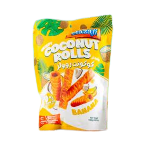 Mazaji Coconut Rolls Crispy Gluten-Free 140g – Banana
