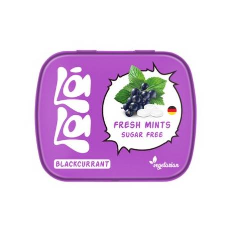 LaLa Sugar-Free Mint Candy 14g - Blackcurrant Flavor