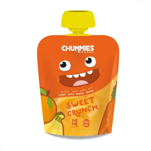 Chummies Organic Baby Meal 6M+ Carrot, Apple, Banana & Orange 90g